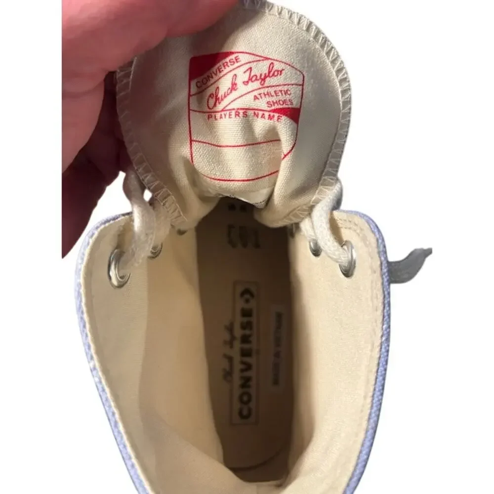 Chuck 70 converse high top canvas sneakers sky blue size men's 5 women's 7